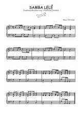 Téléchargez l'arrangement pour piano de la partition de Samba lelê en PDF